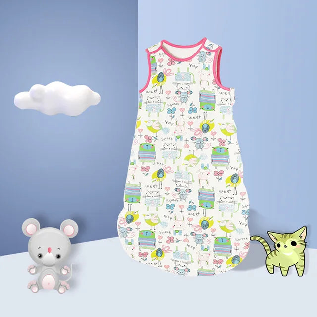 Cotton padded pure cotton swaddle vest for children anti kick and A-class baby sleeping bag