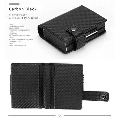 Credit Card Holder Men and Women Aluminum Alloy Card Case PU Leather Fashion Card Wallets ID Card Holder Purse