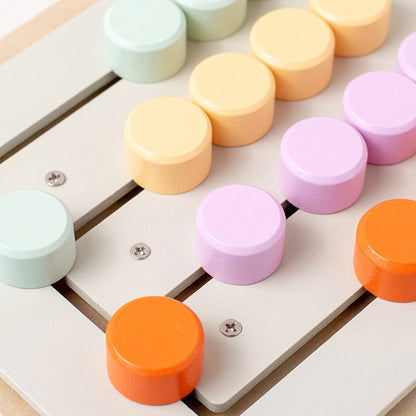 Wooden children's early education 2-in-1 four-color game color matching exercise wrist coordination puzzle toy