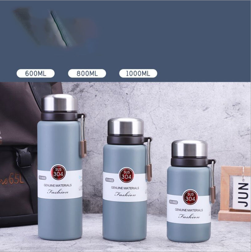 New Large Capacity Vacuum Insulated Cup Portable Fashionable Insulated Pot Handle Outdoor Car Sports Water Bottle Gift