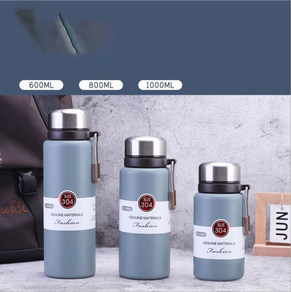 New Large Capacity Vacuum Insulated Cup Portable Fashionable Insulated Pot Handle Outdoor Car Sports Water Bottle Gift