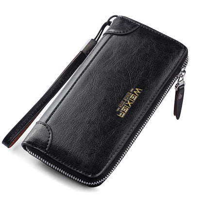 New Arrival Men Wallets pu Leather Long Clutch Zipper Wallets for Business Men Clutch Large Capacity High Quality Wallet