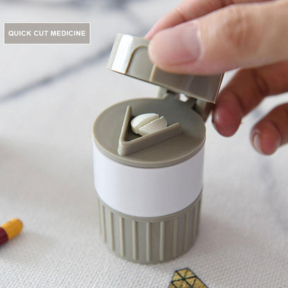 4 In 1 Portable Medicine Box Powder Separator Powder Household Grinder Pill Medicine Cutter Mini Home Medicine Storage Box
