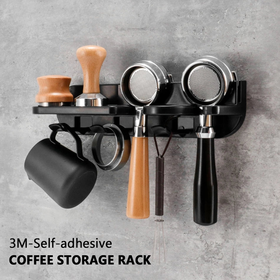 Coffee Machine Handle Cloth Powderer Finishing Wall Rack Without Punching Holes