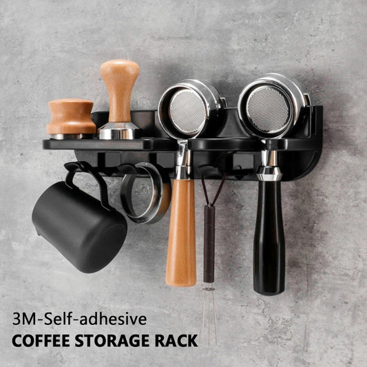 Coffee Machine Handle Cloth Powderer Finishing Wall Rack Without Punching Holes
