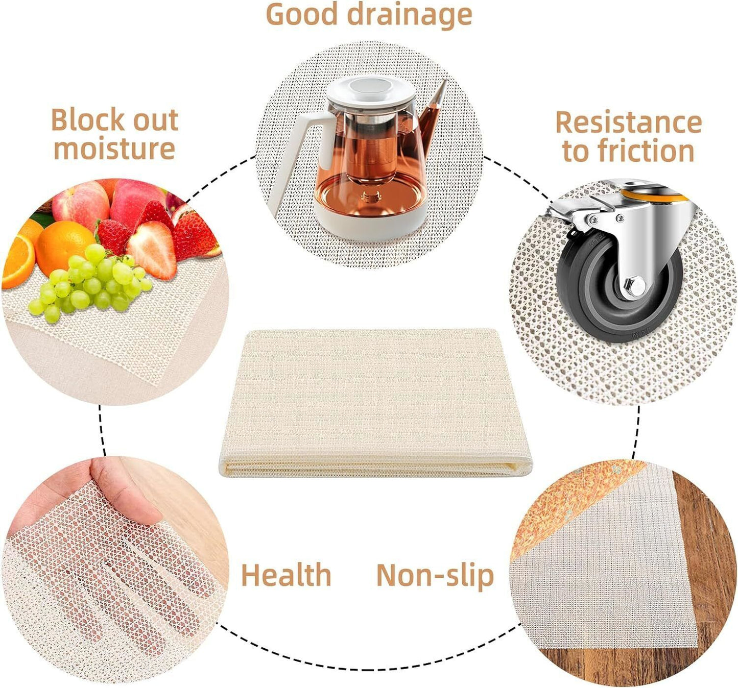 200x200 CM Anti Slip Rug Underlay Carpet Roll Non Slip Mat Grip Under Gripper UK