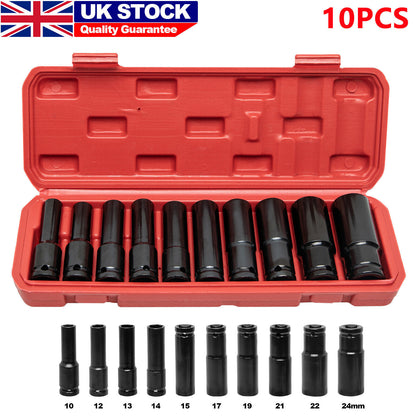 10  Deep Impact Socket Set Heavy Duty 12Drive 10-24 Metric Tool Set