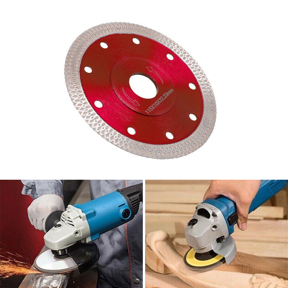2x 115mm Diamond Cutting Discs 4.5 Angle Grinder Blade Tile Stone Concrete Tool