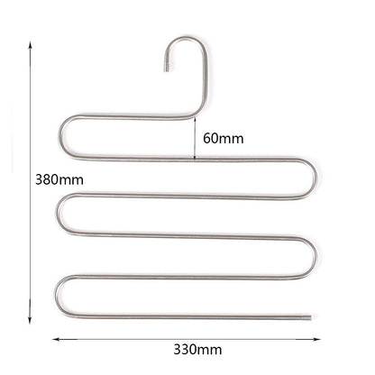3pcs Clothes Pants Trouser Hanger Multi Layer Storage Closet Space Saver Organizer