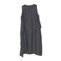 Retro Fashion Tank Top Skirt Round Neck Splicing Ruffle Edge Drawstring Mid Long Versatile Sleeveless Dress