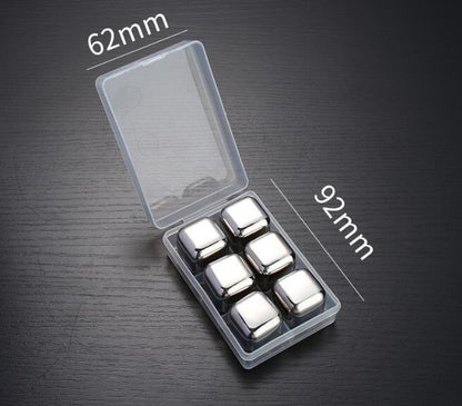 1PC  Stainless Steel Whisky Ice Cubes Quick Freezing Wine Beer Cooler Liquor Cooling Rocks KTV Accessories