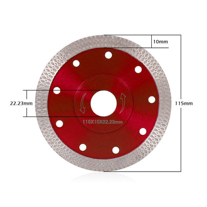 2x 115mm Diamond Cutting Discs 4.5 Angle Grinder Blade Tile Stone Concrete Tool