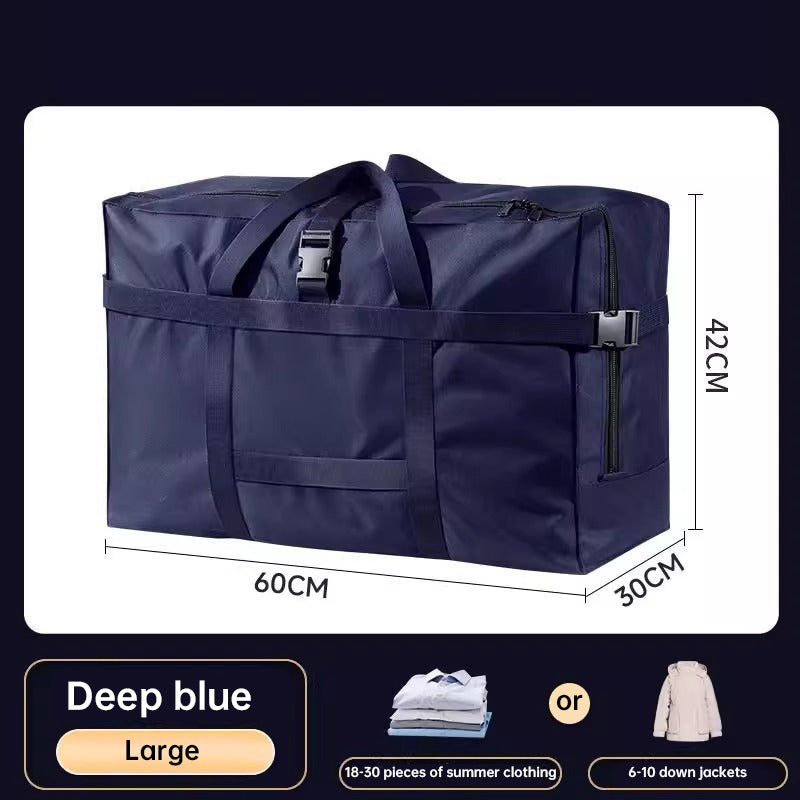 Oxford Fabric Storage Bag: Thick, Large-Capacity, Portable (Grid Pattern) – For Clothes, Blankets, Checked Luggage