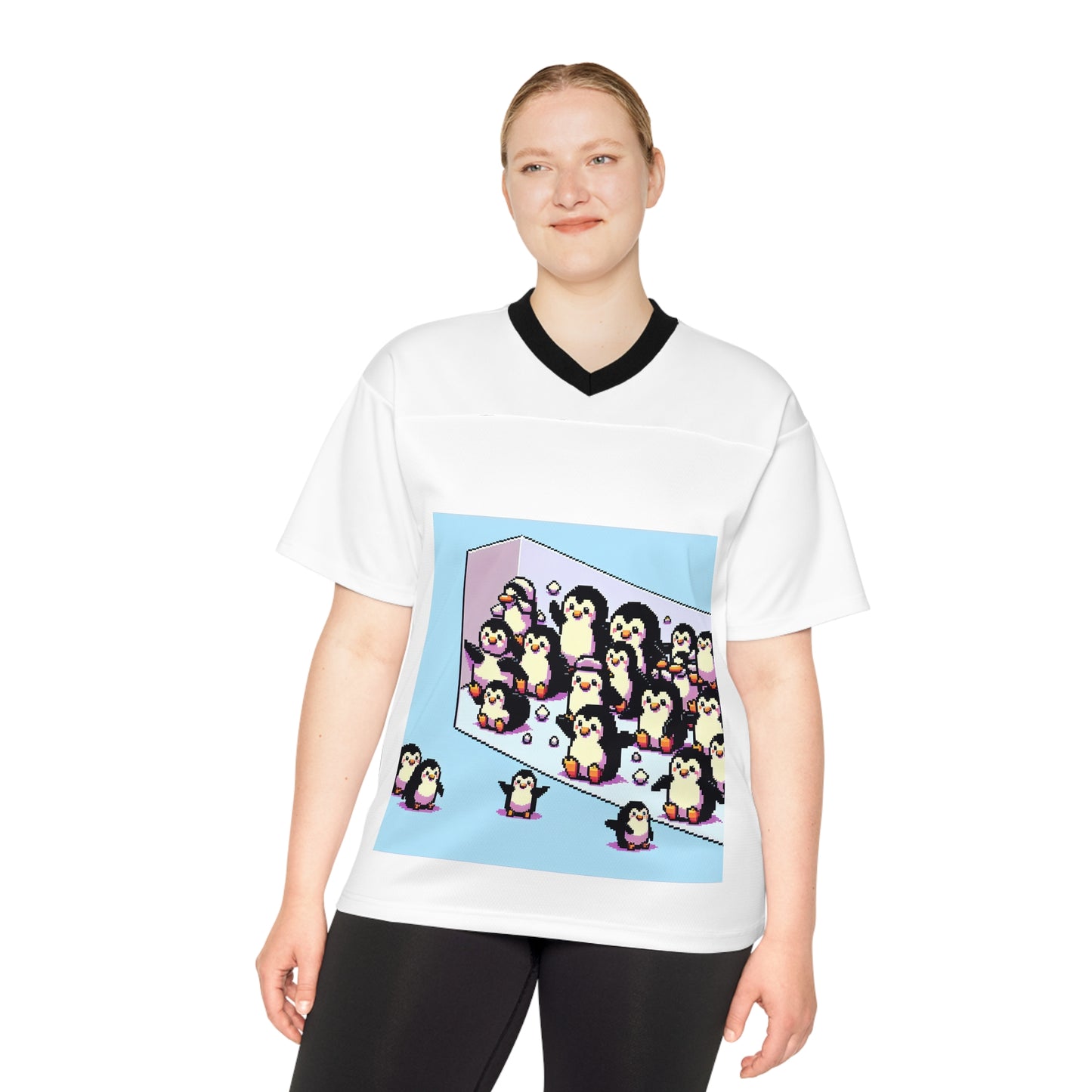 Cute Penguin Unisex Football Jersey - Fun & Playful Team Spirit Shirt