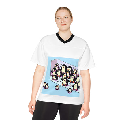 Cute Penguin Unisex Football Jersey - Fun & Playful Team Spirit Shirt