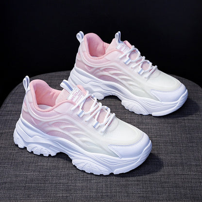 Spring and Autumn Thick Bottom White Versatile Sports and Leisure Women's Shoes Summer Edition