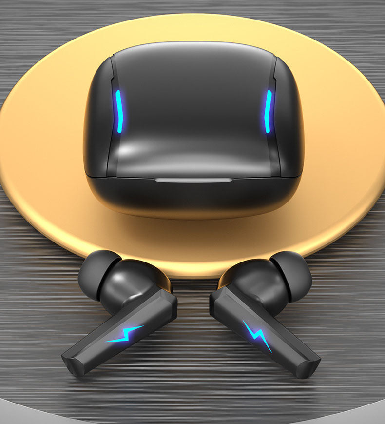 TWS wireless Bluetooth earphones with long battery life, in ear gaming, noise reduction, and low latency for gaming