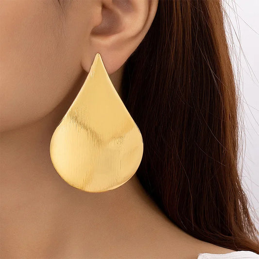 Simple Geometric Drop Metal Stud Earrings For Women Holiday Party Gift  Jewelry Ear Accessories