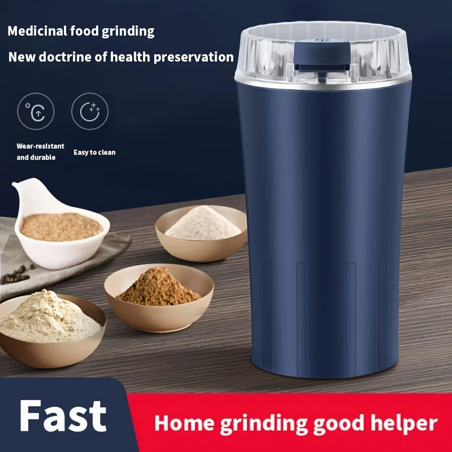 Electric Coffee Bean Grinder Multifunctional with One-Press Control Food Processor Blender for Espresso Nuts Grains Easy Clean