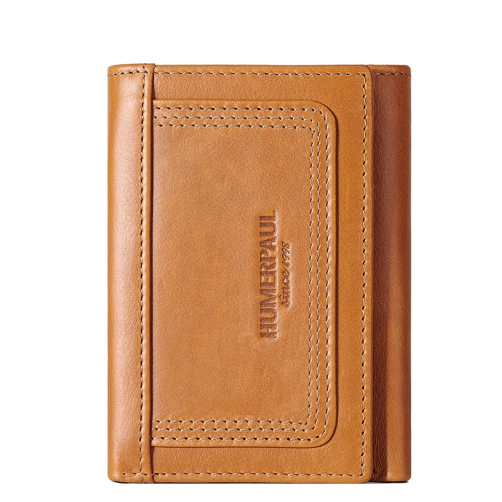 RFID Anti-Magnetic Multi Card Zipper Wallet Men Coin Purse First Layer Cowhide Men's Bag Genuine Leather Men's Wallet