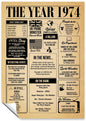 Back In Year Vintage Style Poster A3 Print, The Year You Were Born, Birthday Gift, Unframed