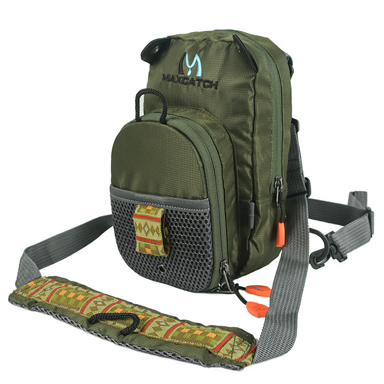 Multi-functional Fly Fishing Tackle Bag with Multiple Pockets, Unisex Chest Pack, Shoulder Fishing Bag