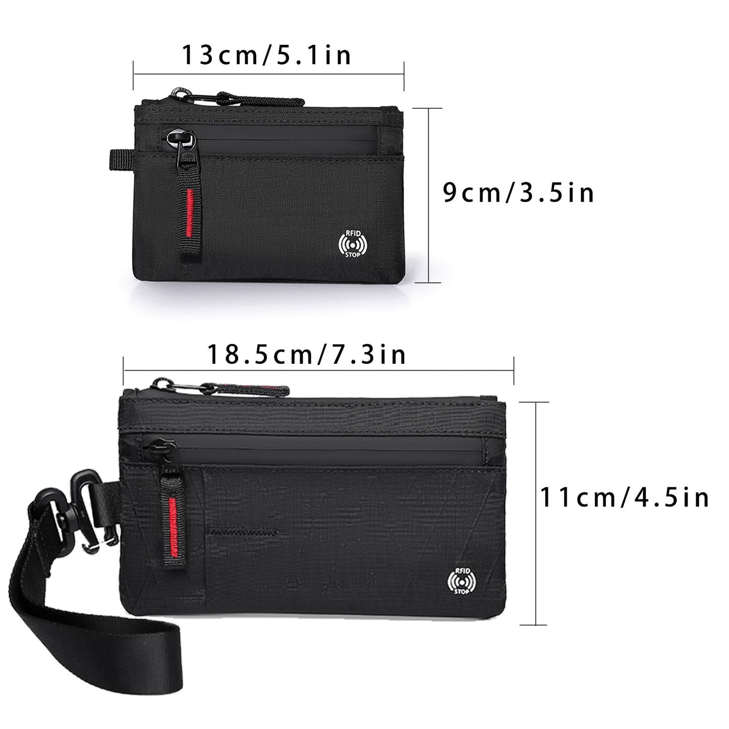 Zero wallet anti-theft card swiping bag X-PAC mini travel wallet with keychain