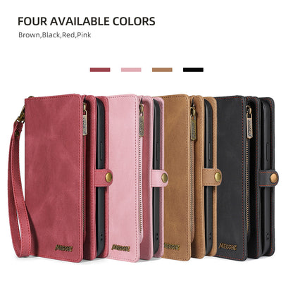 For Samsung Note20 Mobile Phone Holster S22Plus Wallet Mobile Phone Cases A53 Multi-Function Card Protective Cover