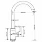 Kitchen Sink Mixer Taps Swivel Spout Single Lever Tap Mono Modern Chrome Faucet