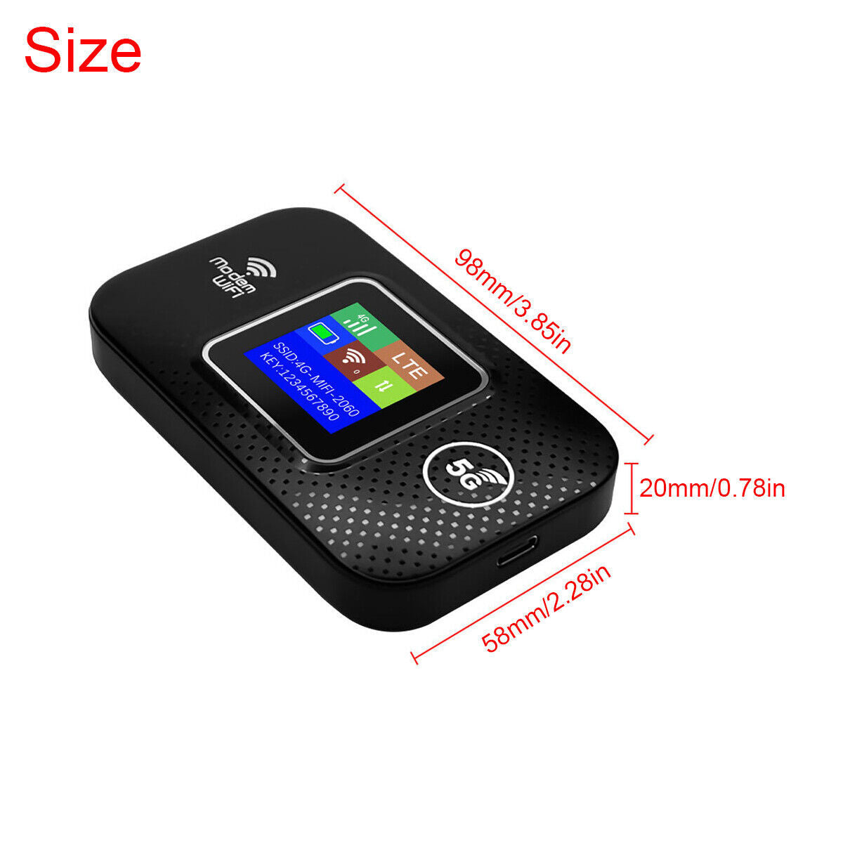 Unlocked 4G LTE LCD Portable Mobile Broadband Wireless WiFi Router MiFi Hotspot
