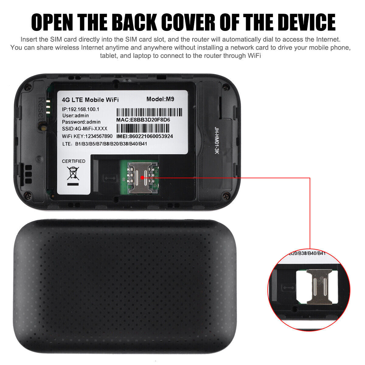 Unlocked 4G LTE LCD Portable Mobile Broadband Wireless WiFi Router MiFi Hotspot