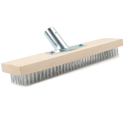 Wire Broom Head Metal Bristle Brush Outdoor Patio Cleaner Moss Algae Remover