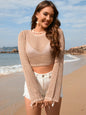 Long sleeved pullover knitted sweater for women short sleeved solid color knitted sweater for women