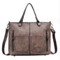 European and American fashion shoulder bag for women large capacity retro women's tote bag simple diagonal cross bag
