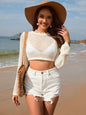 Long sleeved pullover knitted sweater for women short sleeved solid color knitted sweater for women