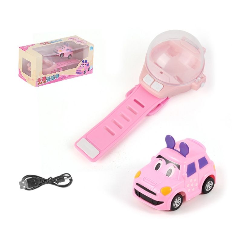 Children's Remote Control Car Watch Remote Control Car Mini Toy Car Charging Racing USB