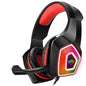 Head mounted gaming headphones colorful RGB wired computer headphones game controller headphones