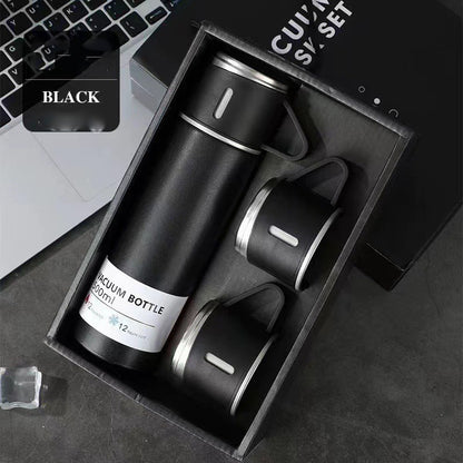 A cup of three-lid thermos cup portable fashion gift box set stainless steel cup