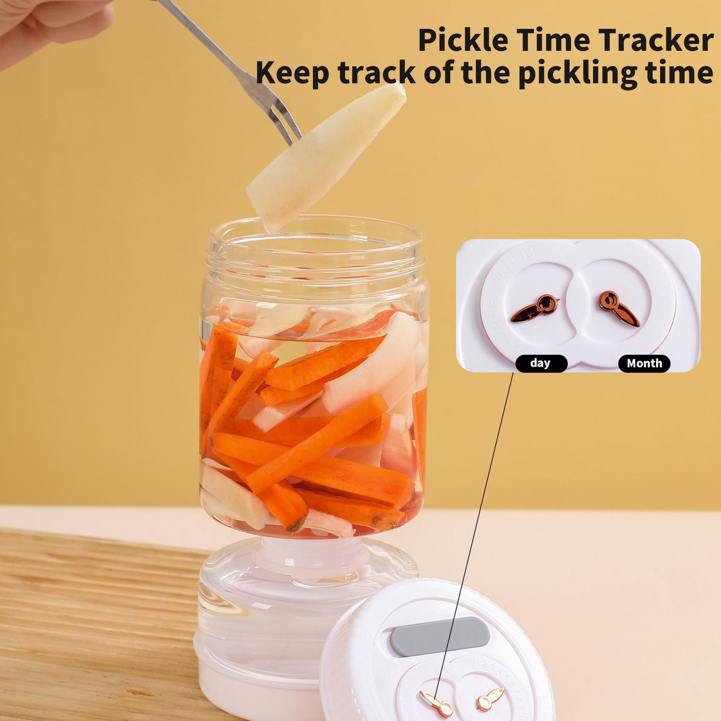 Circular Fifth Generation Dry-Wet Separation Pickle Jar: Sand Timer Glass Container