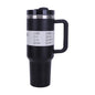40 oz Insulated Tumbler with Straw, Handle & Lid – Stainless Steel, Hot & Cold Drinks, Fits Car Cup Holders