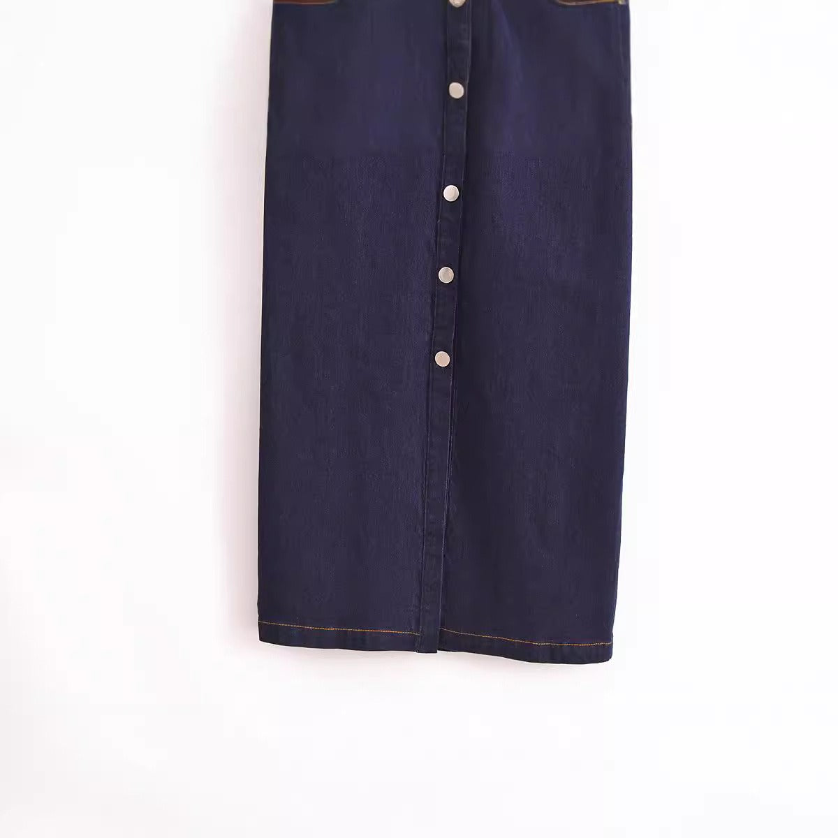 Midi slim fit shirt style single breasted dress