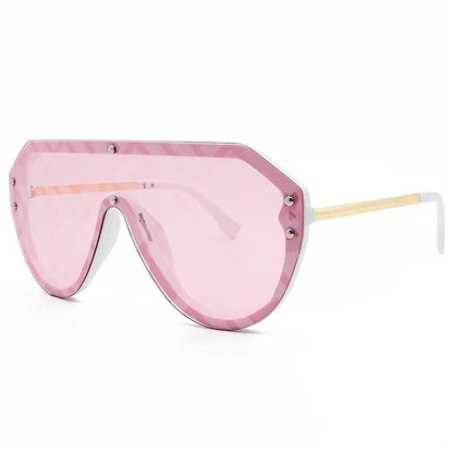 New European and American foreign trade watermark fashion sunglasses men's and women's Sunglasses yellow glasses