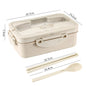 Portable lunch box for office workers students sealed microwaveable compartmentalized lunch box