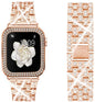 Metal Strap for Apple Watch Band 41mm 45mm 40mm 44mm Woman Diamond Stainless Steel Link Bracelet iWatch 8 7 6 SE 5 3 Accessories
