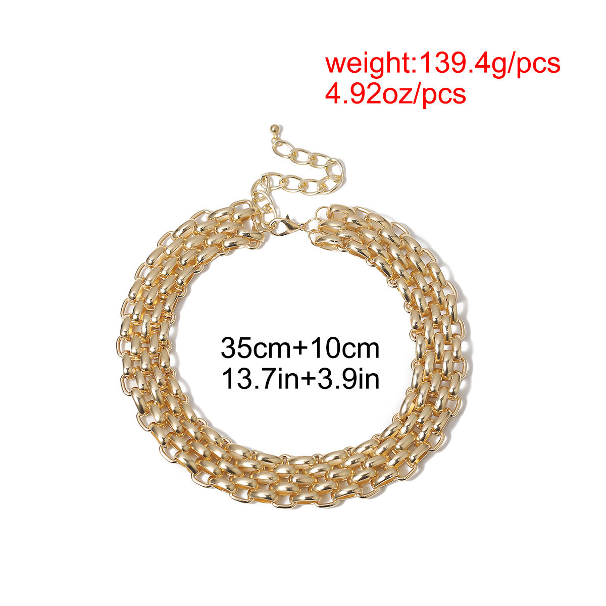 Personality exaggerated thick chain necklace female retro simple clothing accessories metal sweater chain