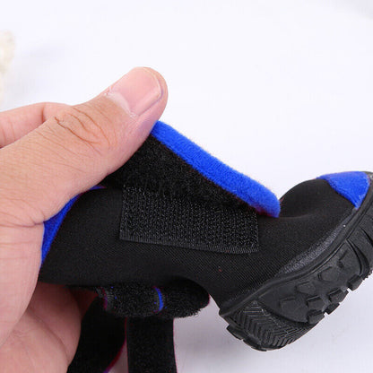 4x Anti-Slip Pet Boots Dog Puppy Waterproof Shoes Protective Rain-Booties Socks