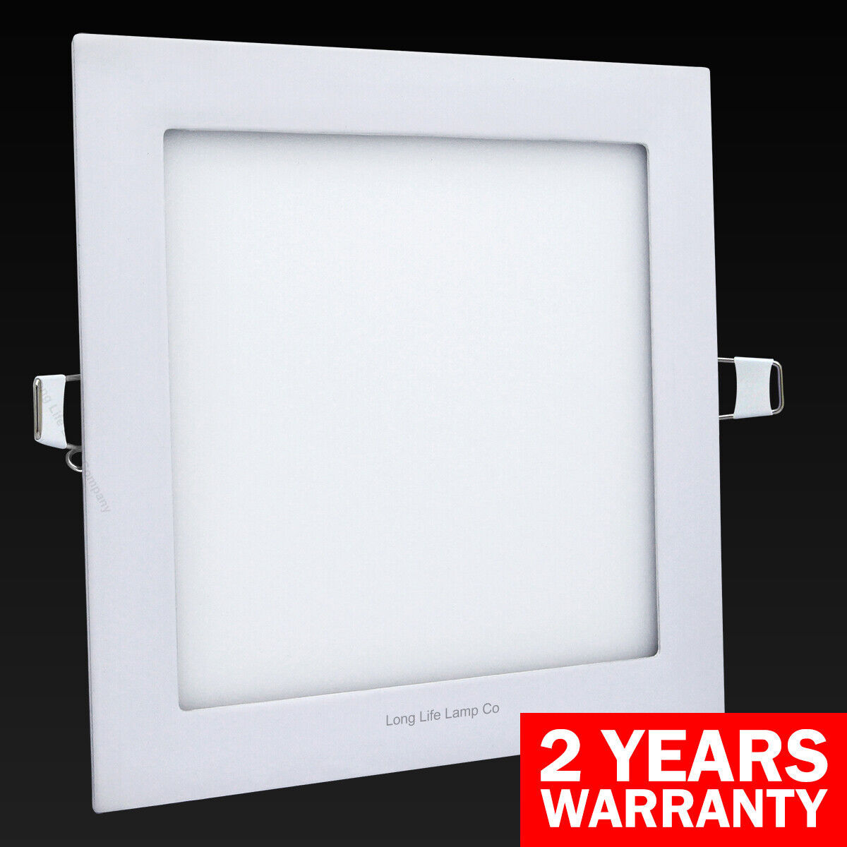 2Pack 18W LED Square Recessed Ceiling Flat Panel Down Light Ultra Slim Warm White