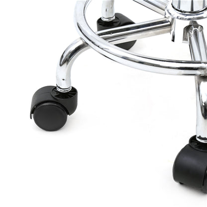 Round Shape Adjustable Salon Stool with Back and Line Black