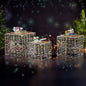 Lighted Iridescent Gift Boxes Set of 3, Pre-lit Nestable Present Boxes Ornament with 140 LED  White Lights and Stakes for Christmas Outdoor Indoor Decor Lighted Holiday Displays