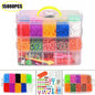 15000Pcs Kit Box+ Rubber Loom Bands Children Mult-color Make Woven Bracelet